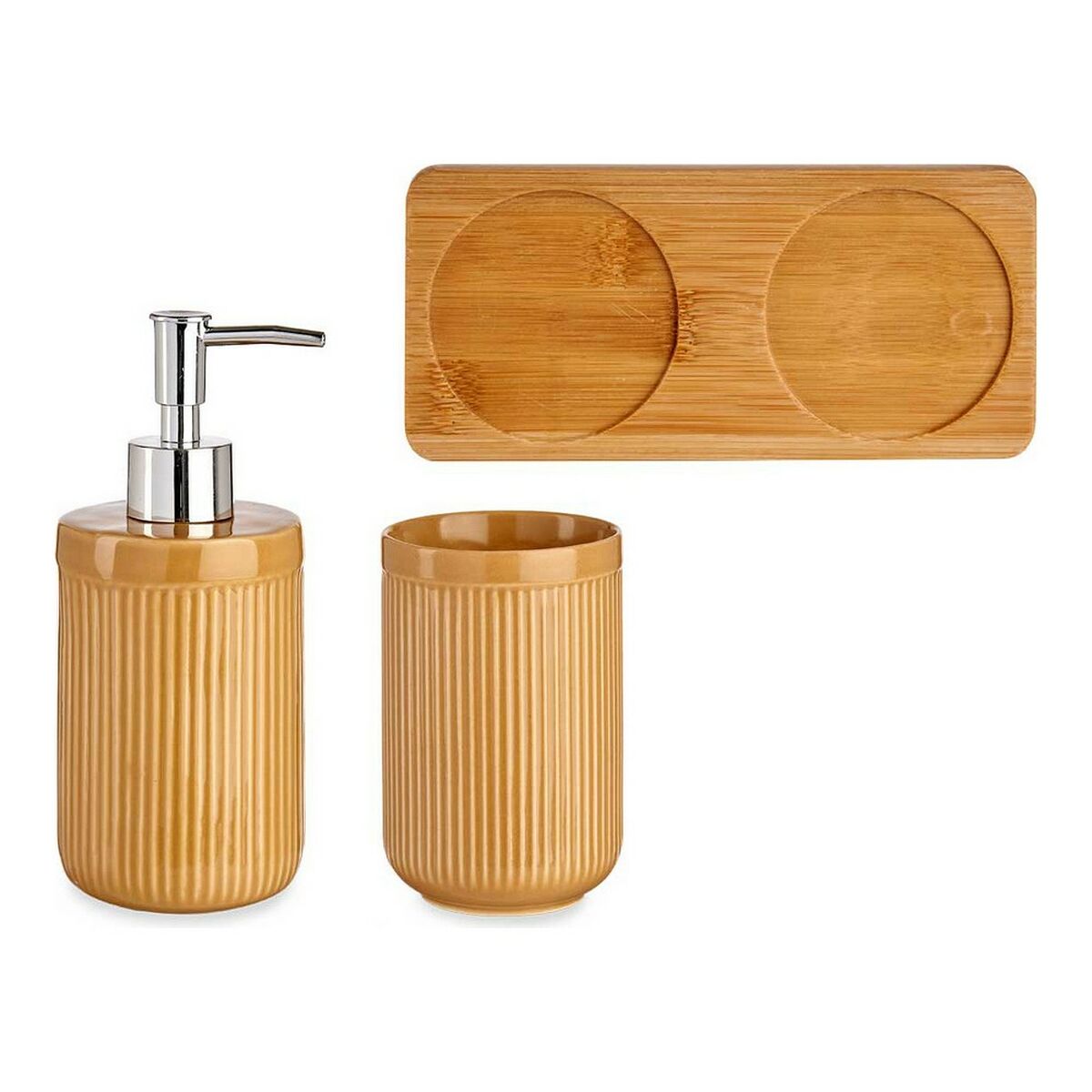 Badkit Keramik Bambu Kamel (3 pcs) - 4