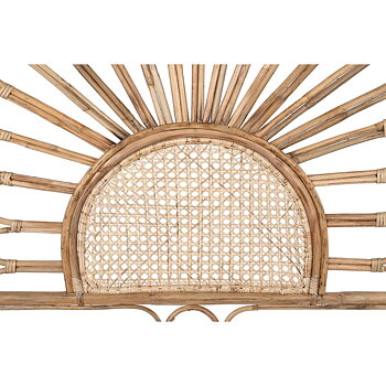 Sänggavel DKD Home Decor Naturell Solros 100 x 4 x 90 cm 100 x 4 x 126 cm Bambu
