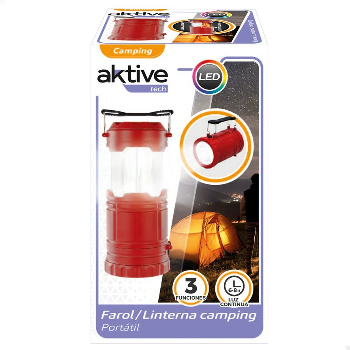LED-lykta Aktive Röd Camping (6 antal) - 4