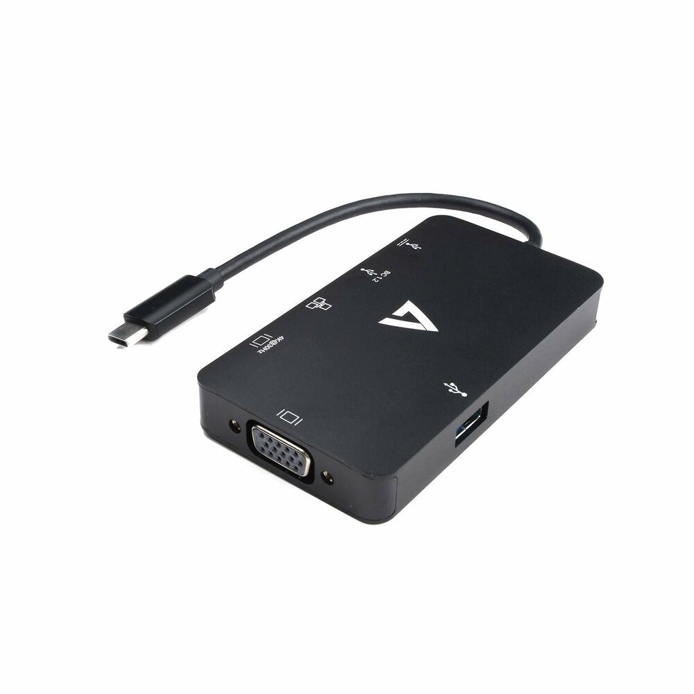 USB C till HDMI Adapter V7 V7UC-2HDMI-BLK       Svart - 3