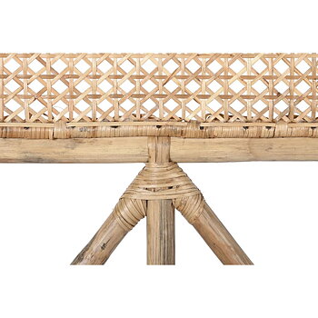 Sänggavel DKD Home Decor Naturell Brun Multicolour Metall Bambu 30 x 40 cm 100 x 4 x 90 cm 102 x 4 x 127 cm