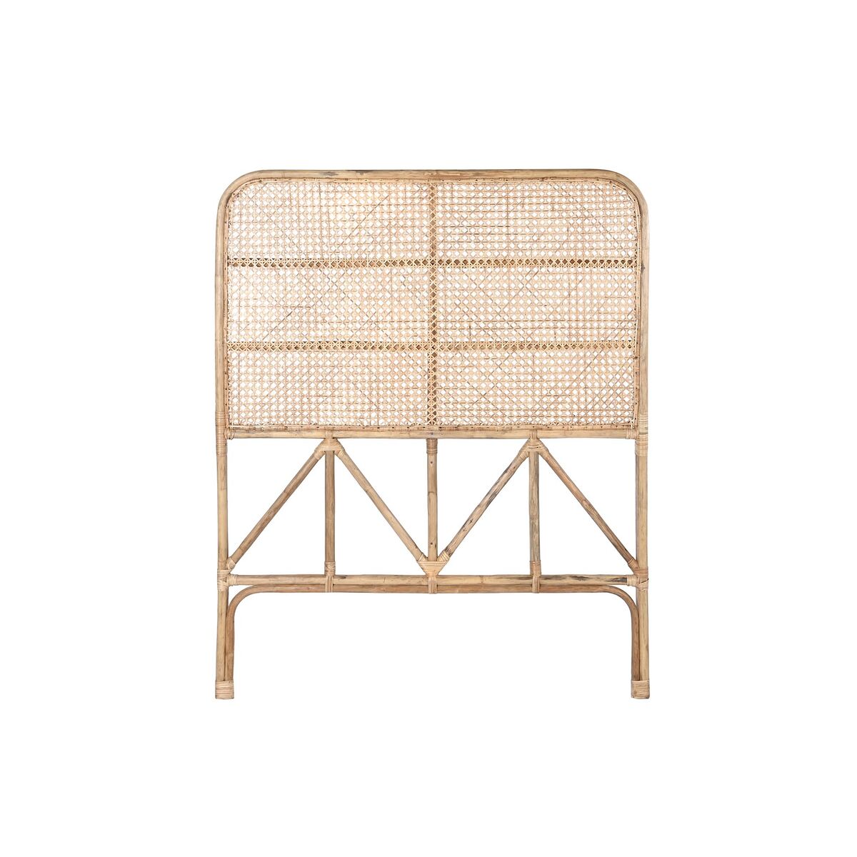Sänggavel DKD Home Decor Naturell Brun Multicolour Metall Bambu 30 x 40 cm 100 x 4 x 90 cm 102 x 4 x 127 cm