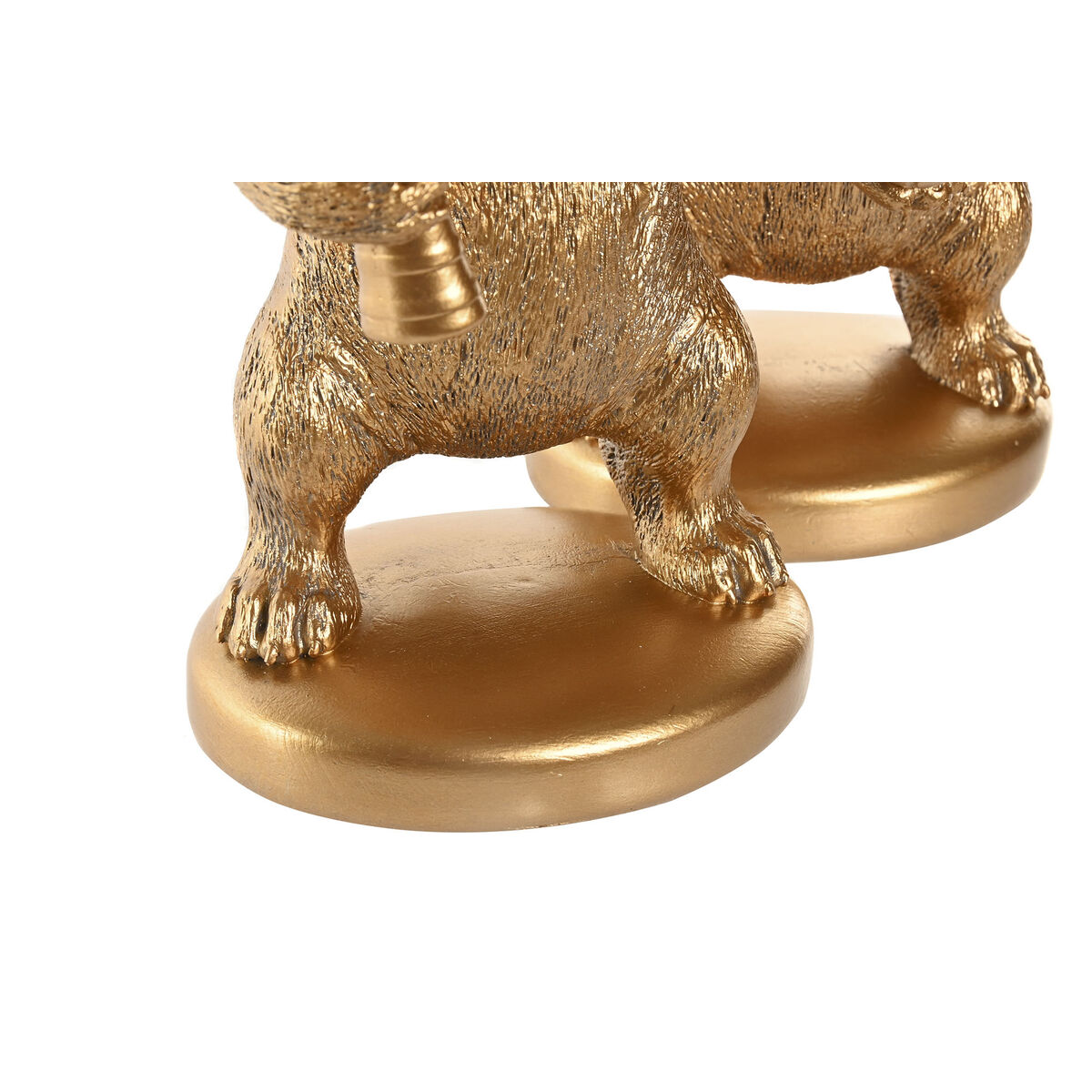 Prydnadsfigur Home ESPRIT Gyllene Hund 16,5 X 13 X 27 CM (2 antal) - 3