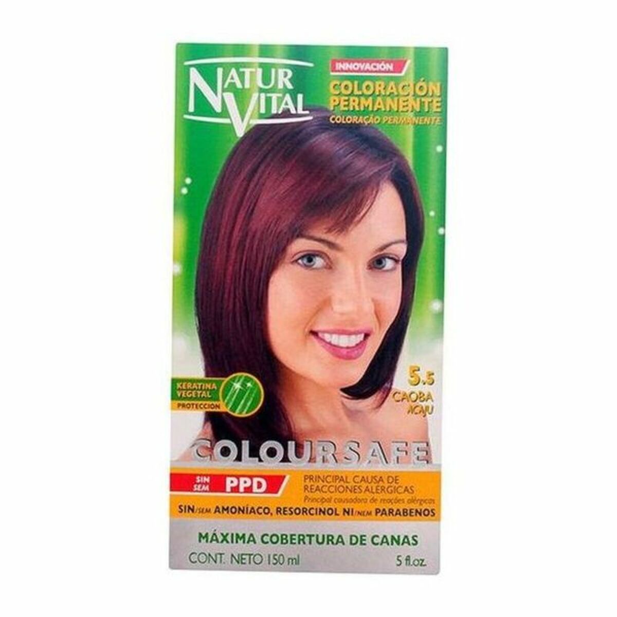 Färg utan ammoniak Naturaleza y Vida Coloursafe Nº 5.5-Caoba 150 ml