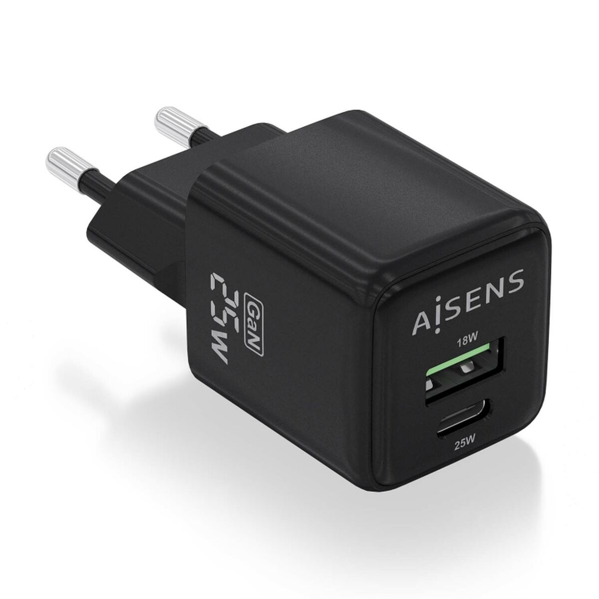 Väggladdare Aisens ASCH-25W2P015-BK Svart Multicolour 25 W (1 antal)