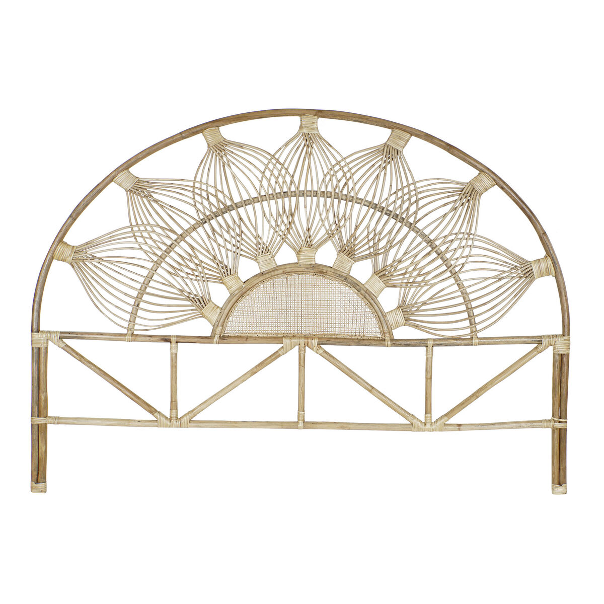 Sänggavel DKD Home Decor Brun Naturell 180 x 4 x 90 cm