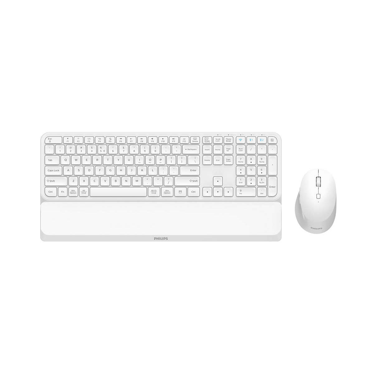 Mus & Tangentbord Philips SPT6607W/16 Vit QWERTY - 2