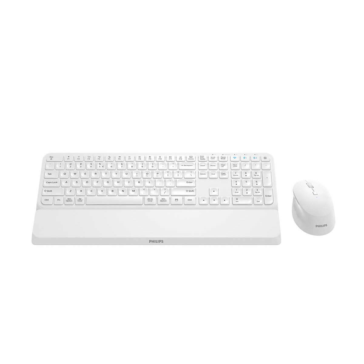 Mus & Tangentbord Philips SPT6607W/16 Vit QWERTY