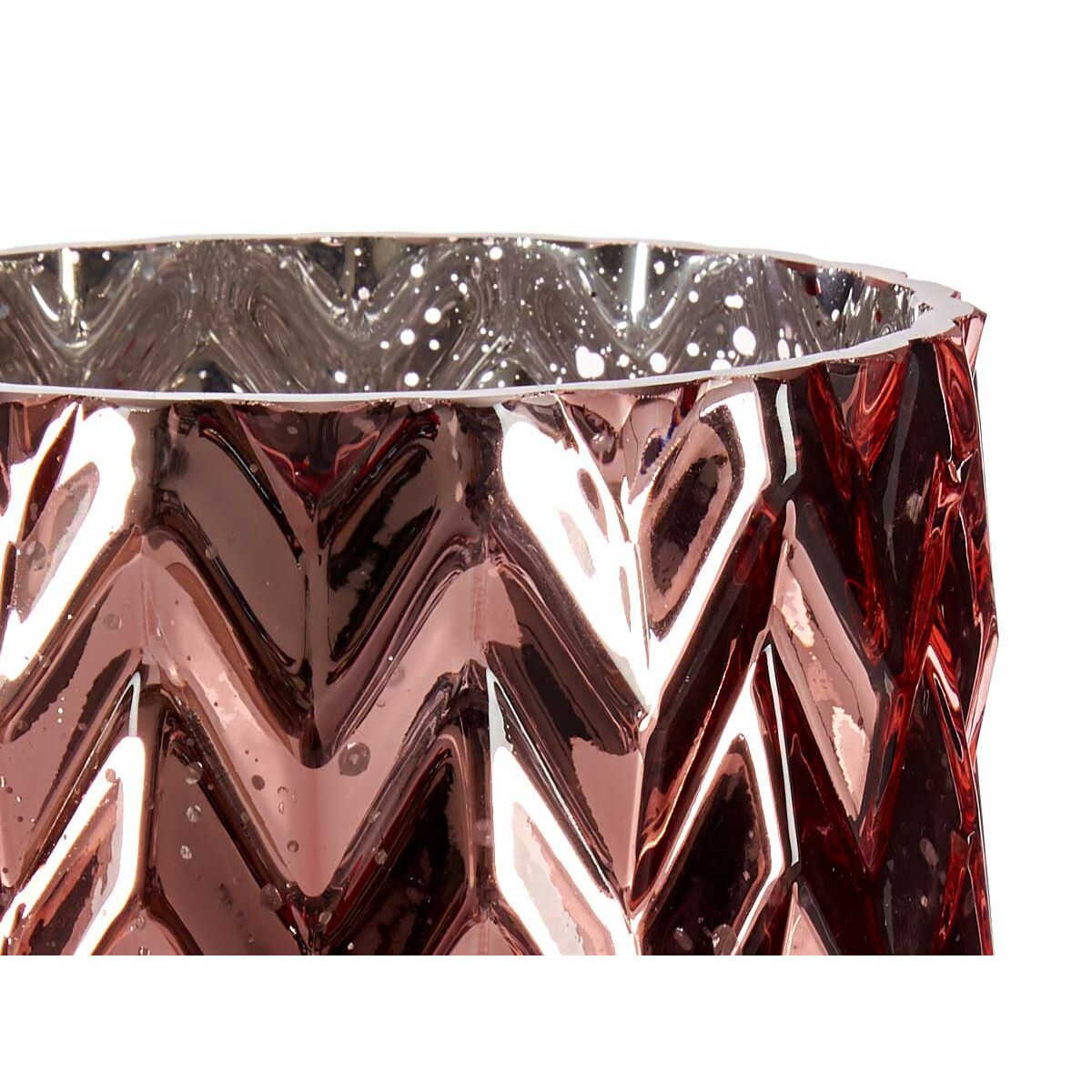 Vas Gift Decor Rosa Glas Ax Gravyr 11,3 x 19,5 x 11,3 cm (6 antal) - 6