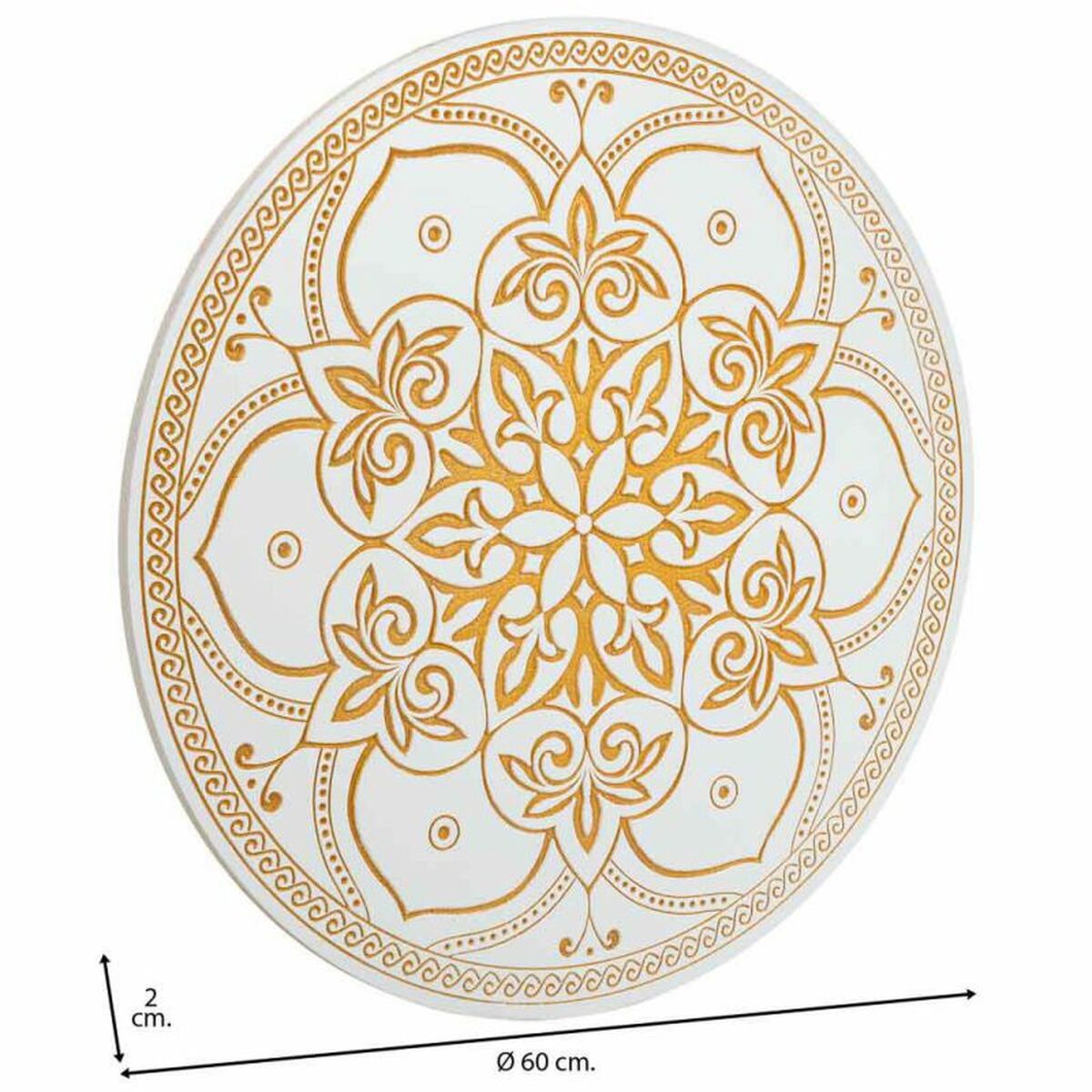 Väggdekoration Alexandra House Living Vit Granträ Trä MDF 2 x 60 x 60 cm - 5