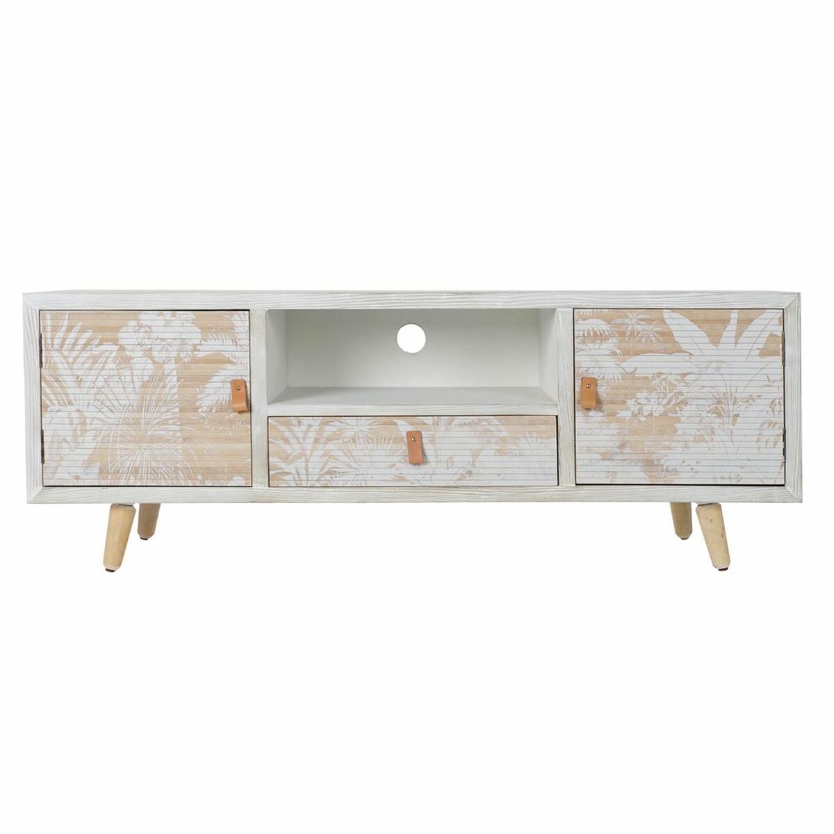 TV-möbler DKD Home Decor Vit Trä Bambu (140 x 40 x 51 cm) - 5