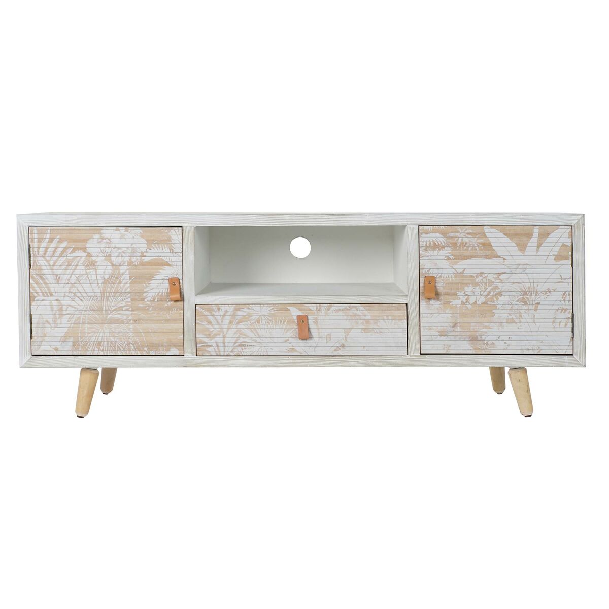 TV-möbler DKD Home Decor Vit Trä Bambu (140 x 40 x 51 cm) - 9
