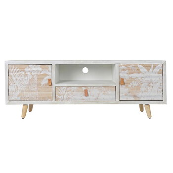 TV-möbler DKD Home Decor Vit Trä Bambu (140 x 40 x 51 cm)