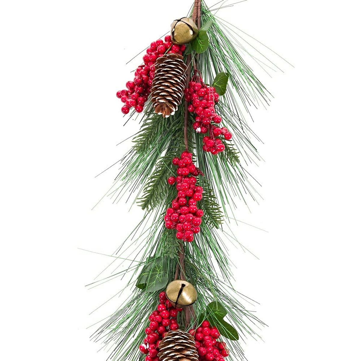 Julkrans Röd Grön Plast Ananas 140 cm - 11