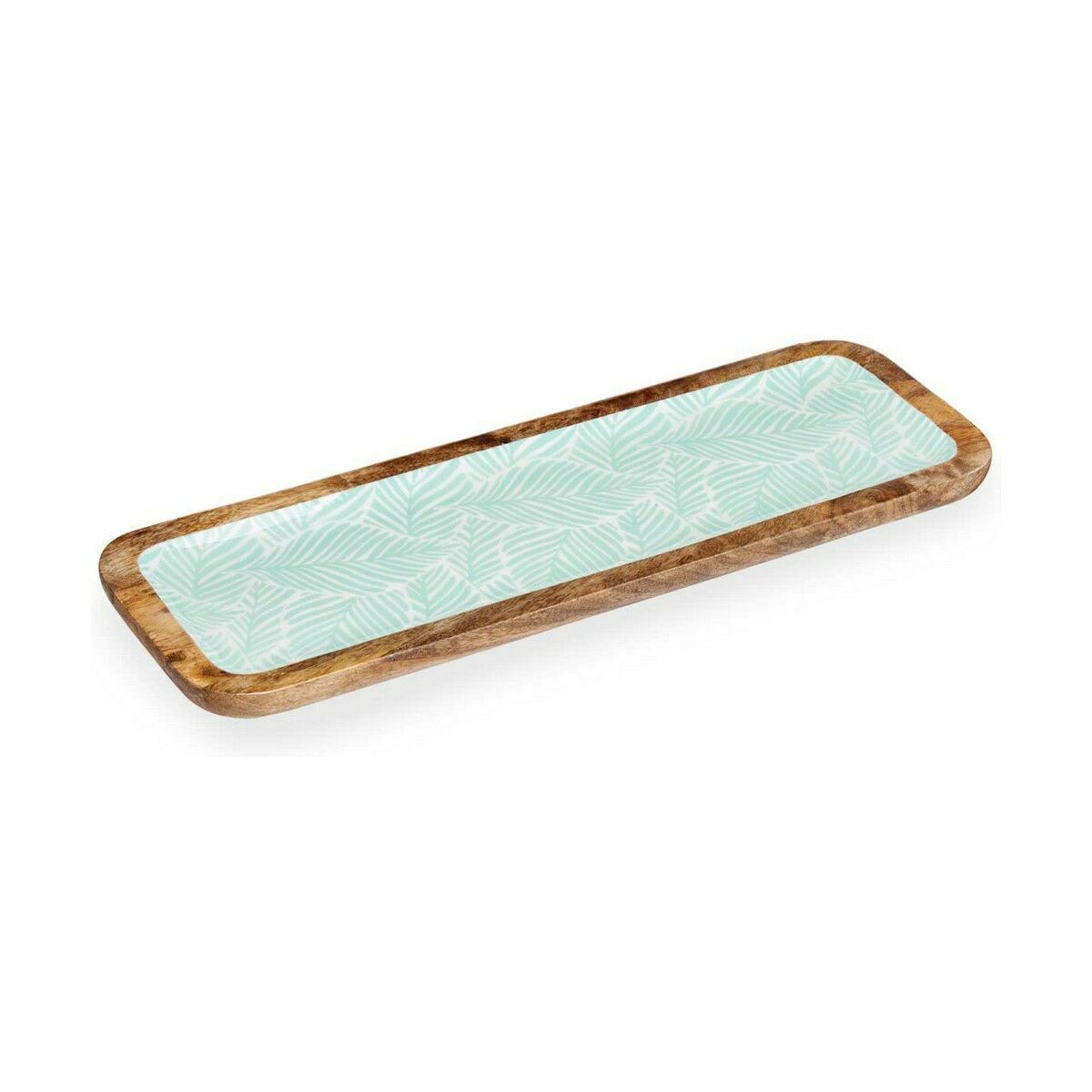 Bordsdekoration Gift Decor Vit Brun Grön Polyester Harts Mangoträ 45 x 15 cm 15,2 x 2,54 x 45,7 cm Löv av en växt (6 antal) - 6