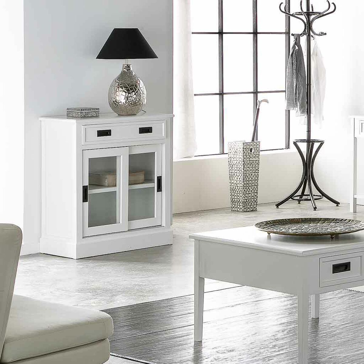 Hallmöbel med lådor Alexandra House Living Vit 40 x 90 x 80 cm - 3