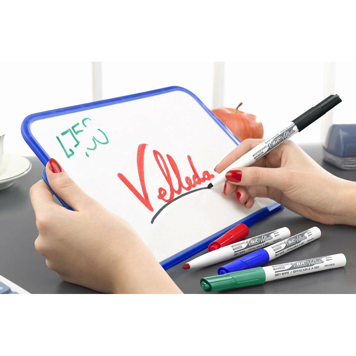 Spritpenna Bic Velleda 1741 Vit Röd Whiteboard - 4