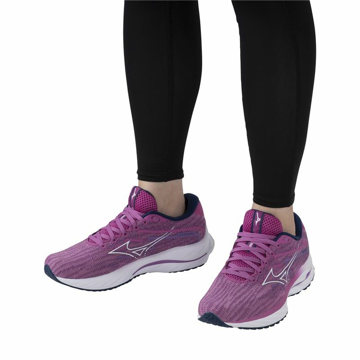 Gymnastiksko, Dam Mizuno Wave Rider 27 Ljusrosa - 7