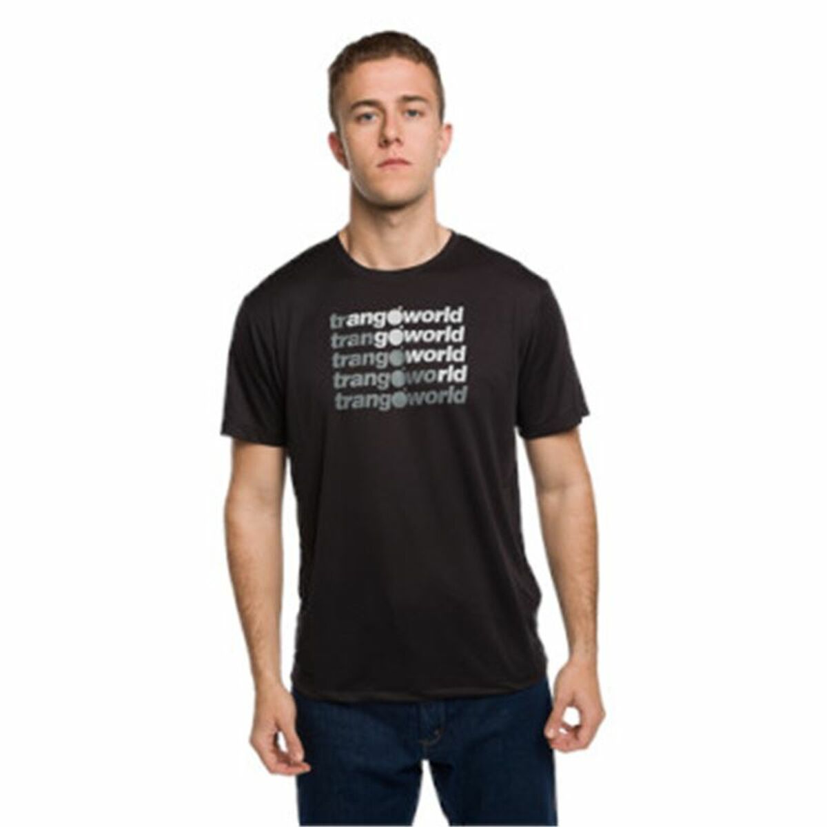 T-shirt med kortärm Herr Trangoworld Arbas Svart