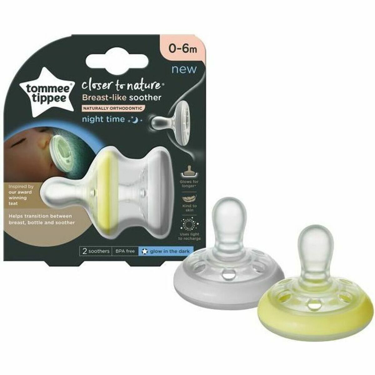 Napp Tommee Tippee Natural Night Shape 2 antal