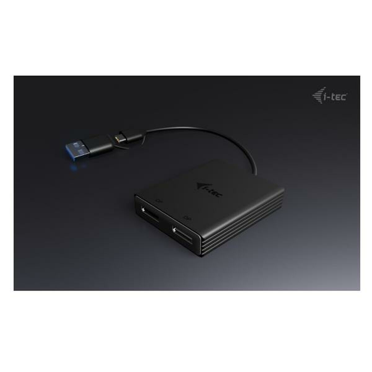 USB-kabel i-Tec CADUAL4KDP Svart