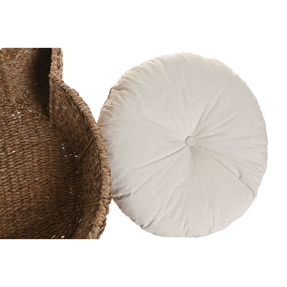 Säng för husdjur Home ESPRIT Vit Naturell Naturliga fibrer 55 X 45 X 18 CM - 2