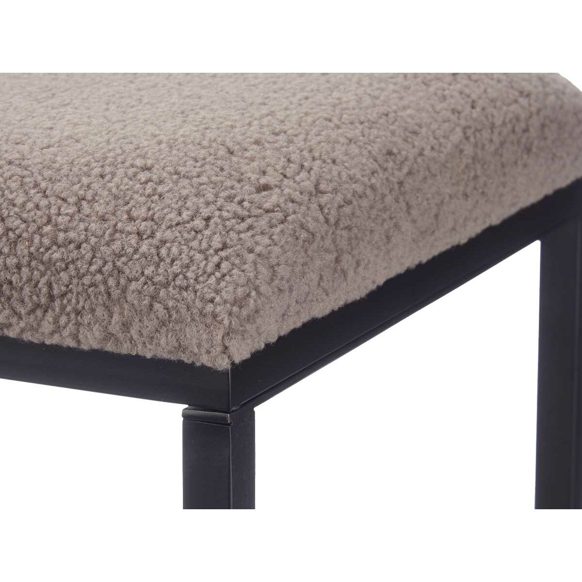 Bänk Gift Decor Brun Metall Tyg 81 x 42 x 38 cm - 4