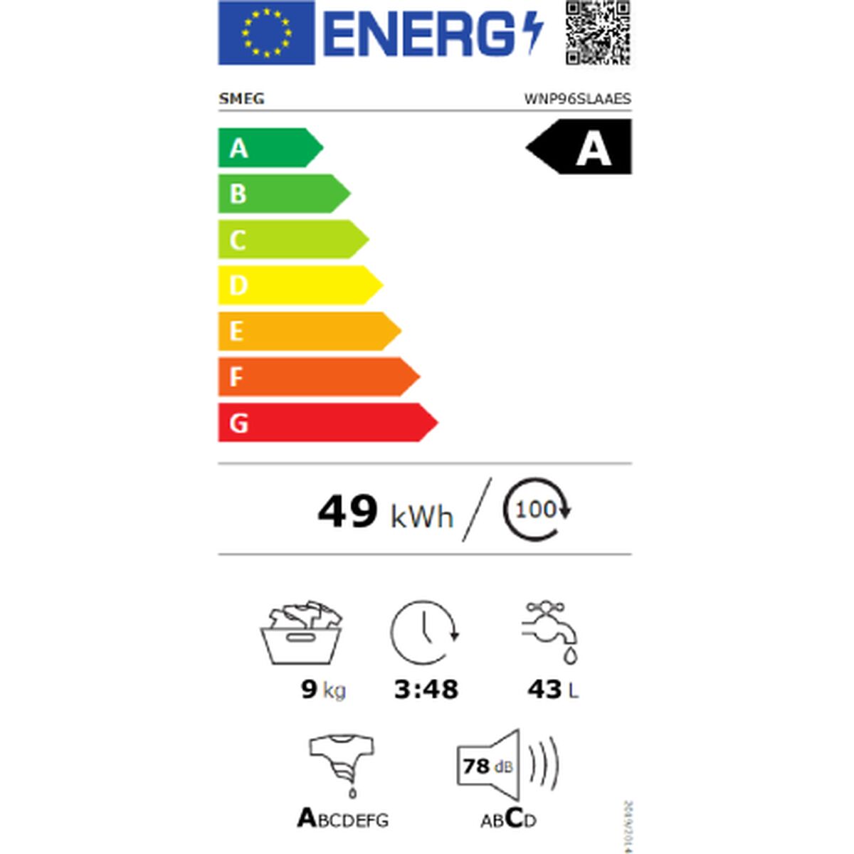 Tvättmaskin Smeg 2200 W Vit - 2