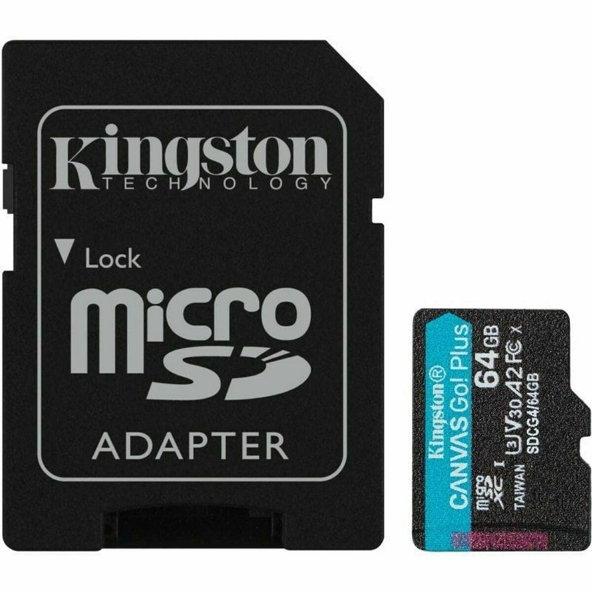 Micro-SD Minneskort med Adapter Kingston CANVAS Go! Plus 64 GB