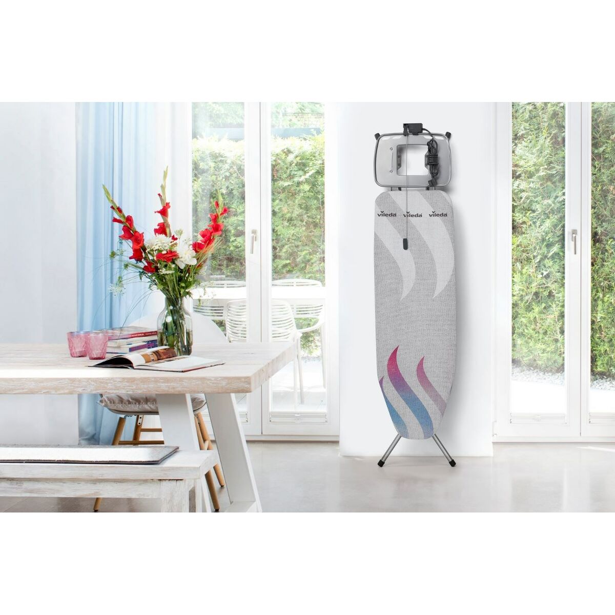 Strykbräda Vileda Total Reflect Plus M Grå Multicolour Tryck Metall 120 x 38 cm - 3
