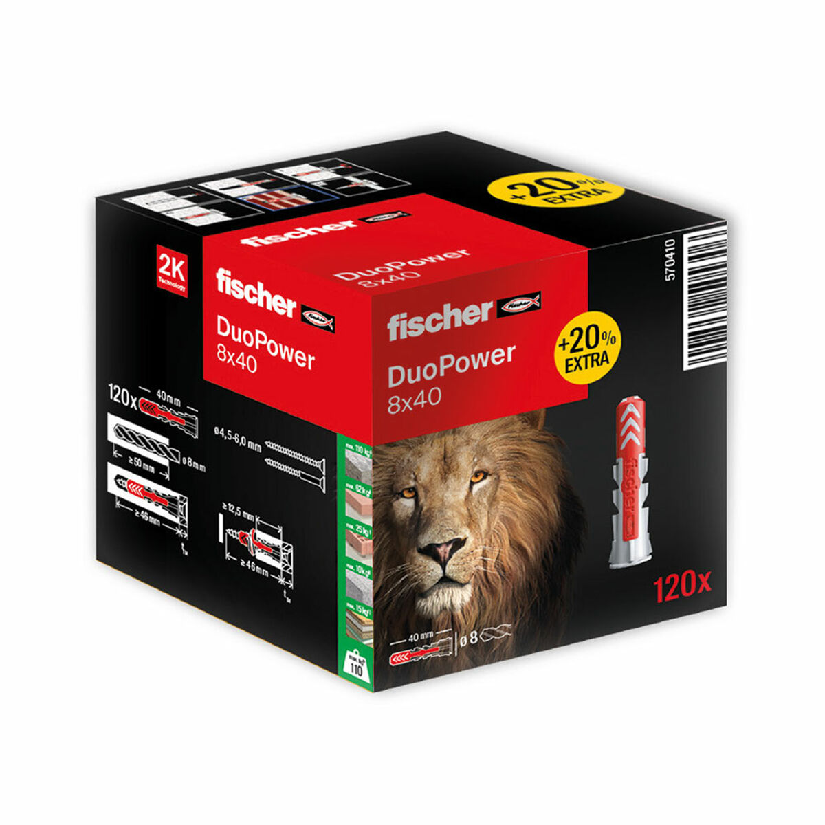 Dobbar Fischer DuoPower 570410 8 x 40 mm (120 antal)