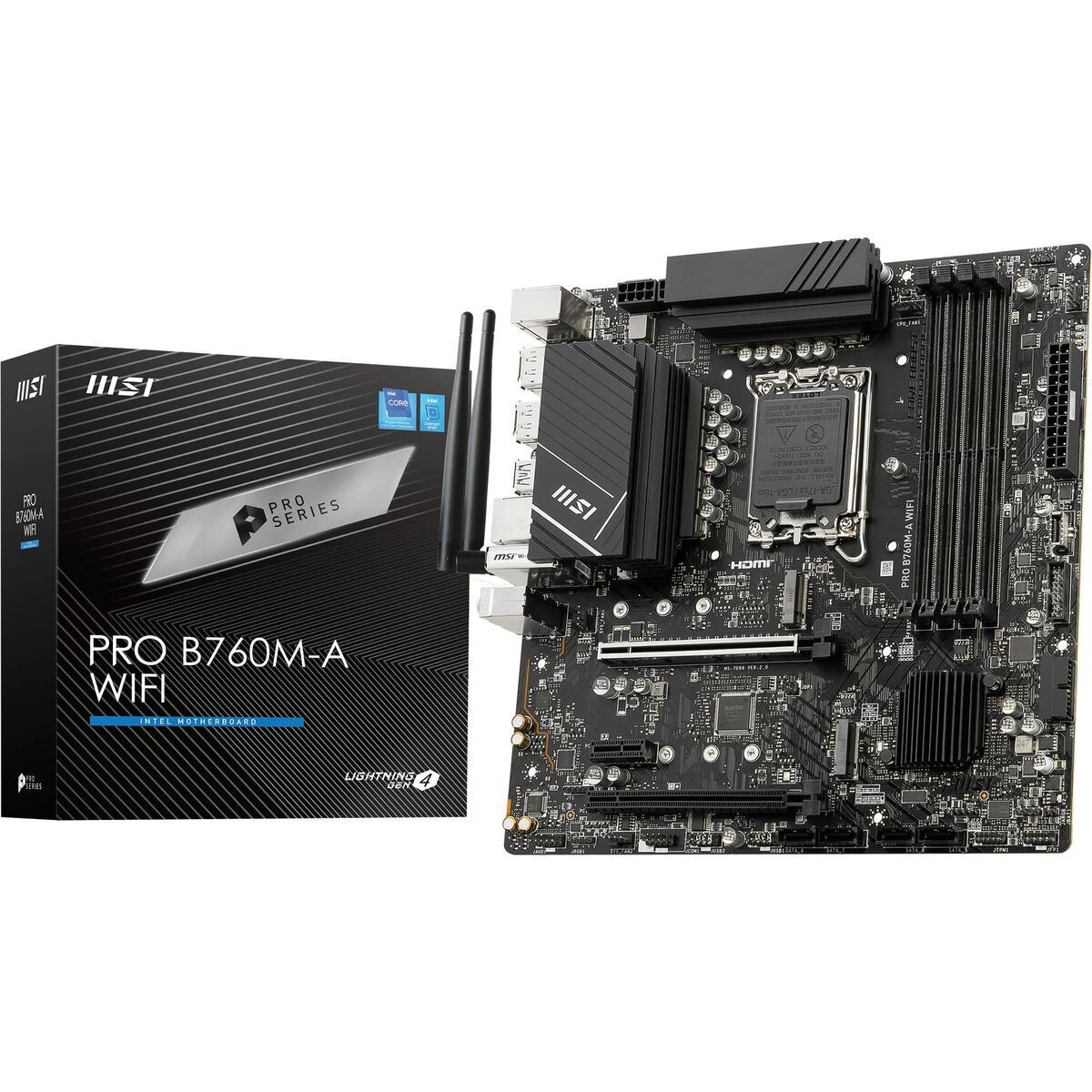 Moderkort MSI MB PRO B760M-A WIFI LGA 1700 Intel B760