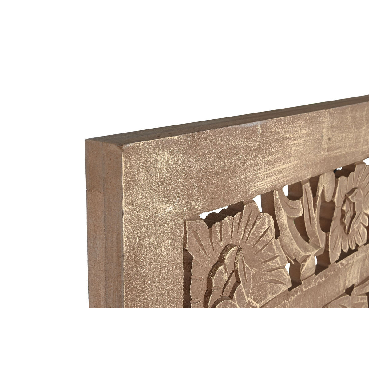 Sänggavel Home ESPRIT Gyllene Naturell Trä MDF 180 x 3,5 x 180 cm - 2