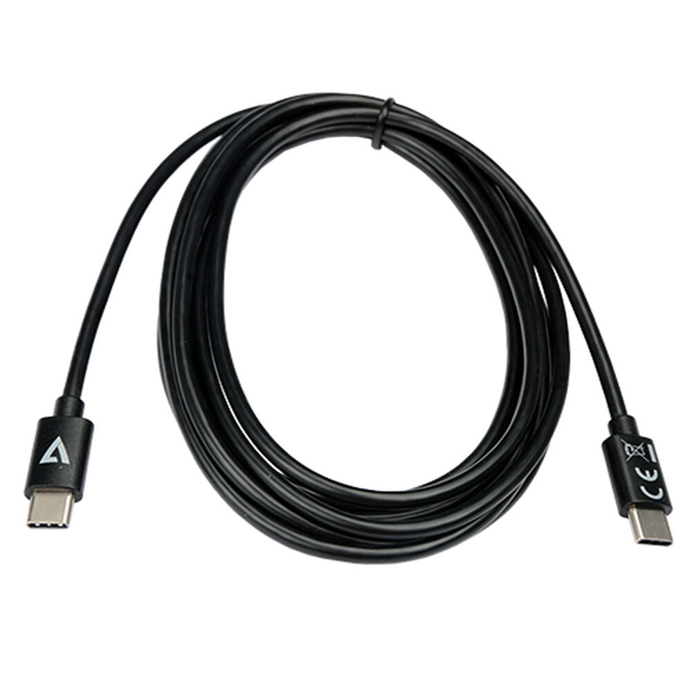 USB-C-kabel V7 9743702000 Svart 2 m (1 antal) - 3
