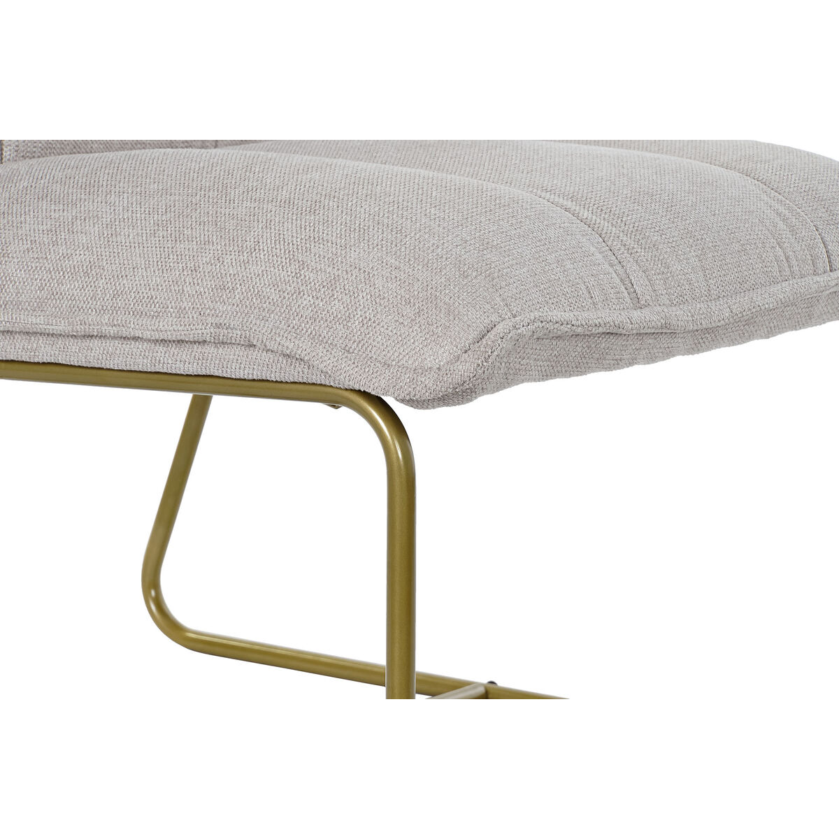 Fåtölj DKD Home Decor Beige Gyllene Metall Polyester (66 x 71 x 77 cm) - 7