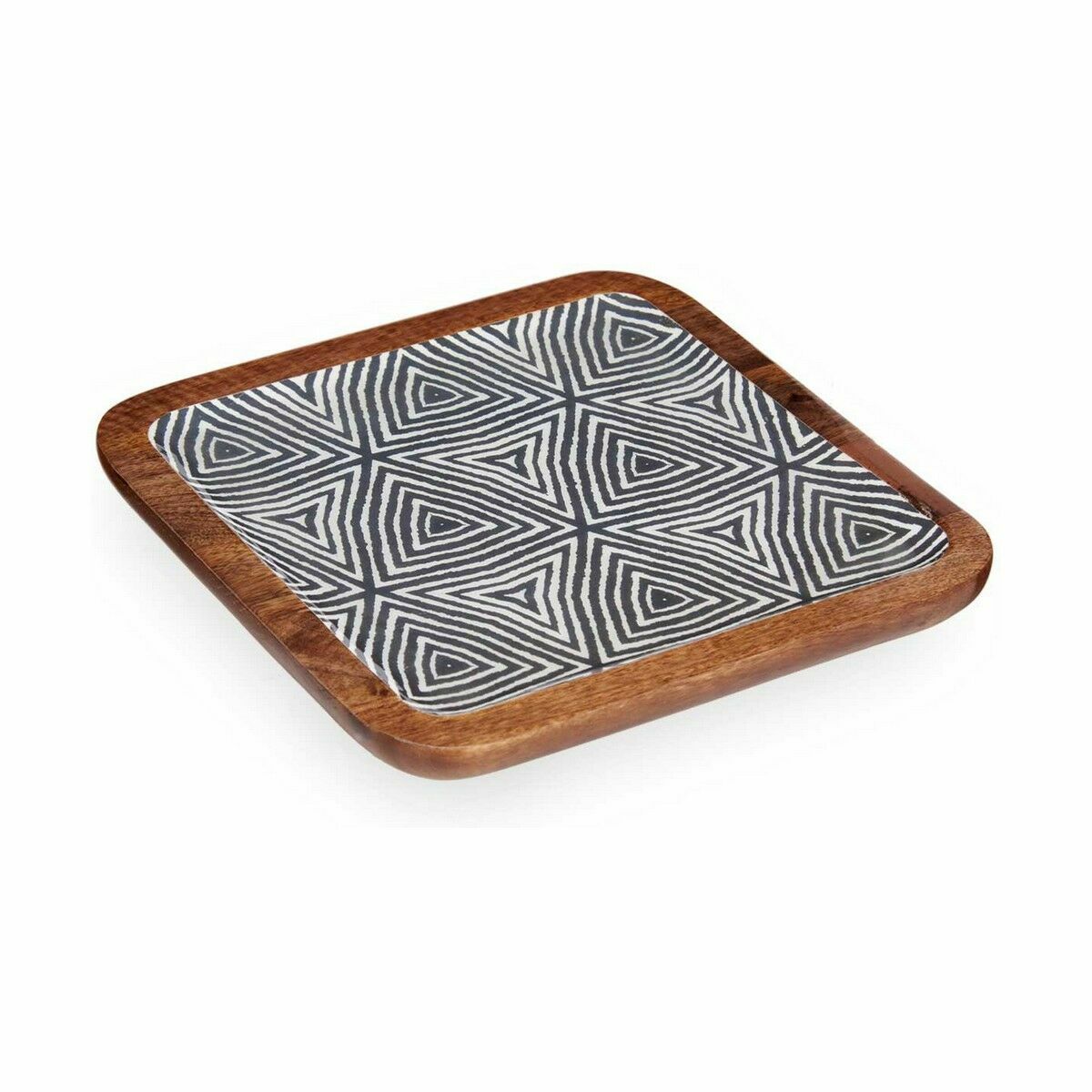 Bordsdekoration Vit Brun Svart Etnisk 25 x 25 cm (6 antal) - 6