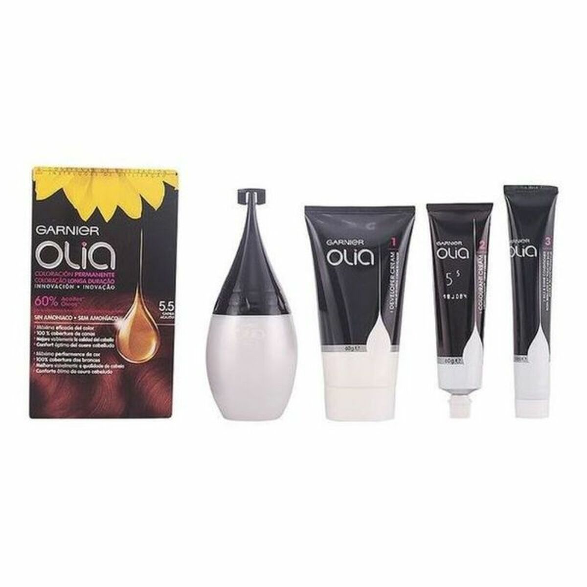 Färg utan ammoniak Garnier Olia Nº 5,5 Caoba Lote Nº 5.5-Caoba (1 antal) - 2
