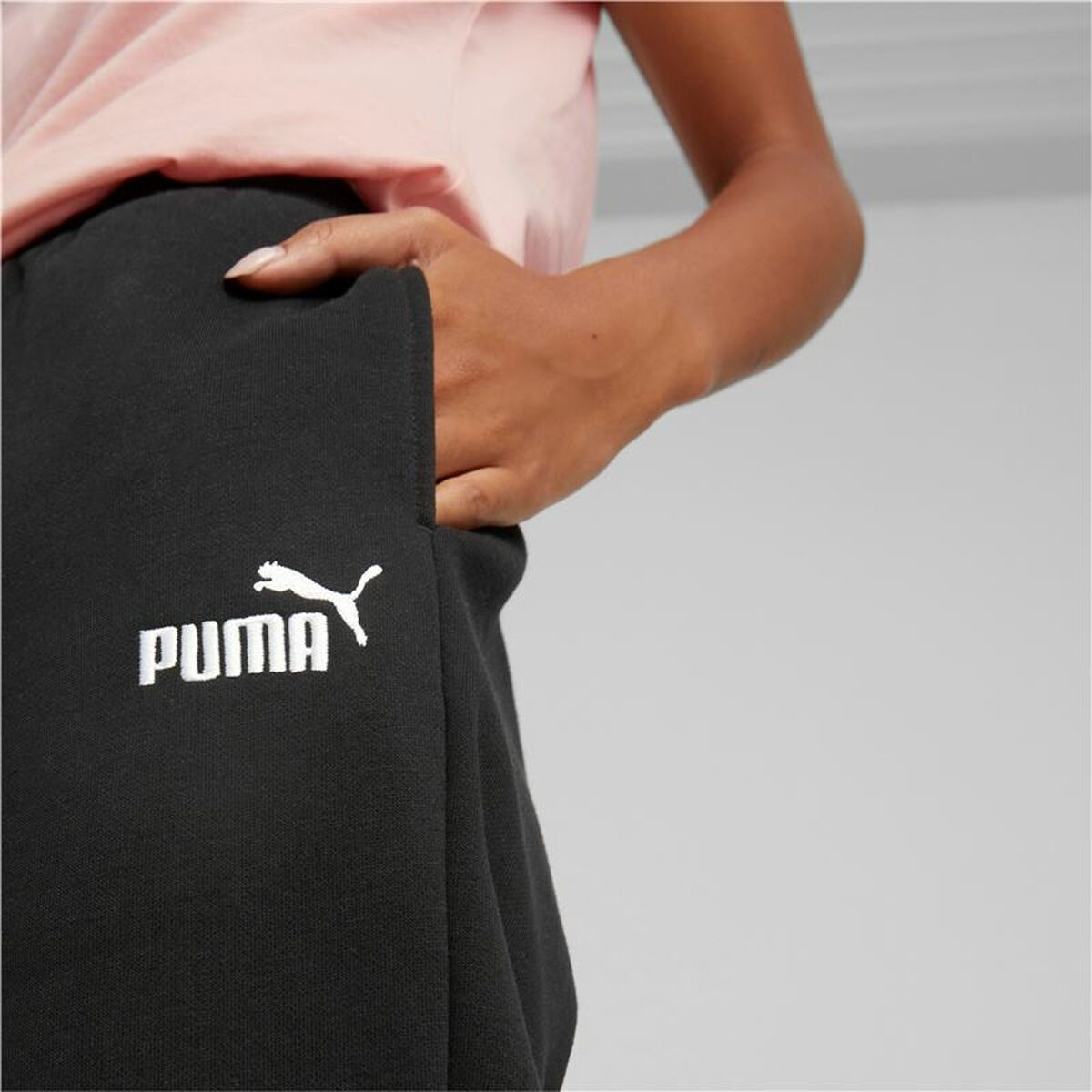 Nederdel träningsoverall för vuxna Puma ESS+ Embroidery High-Waist Kvinna Svart - 5