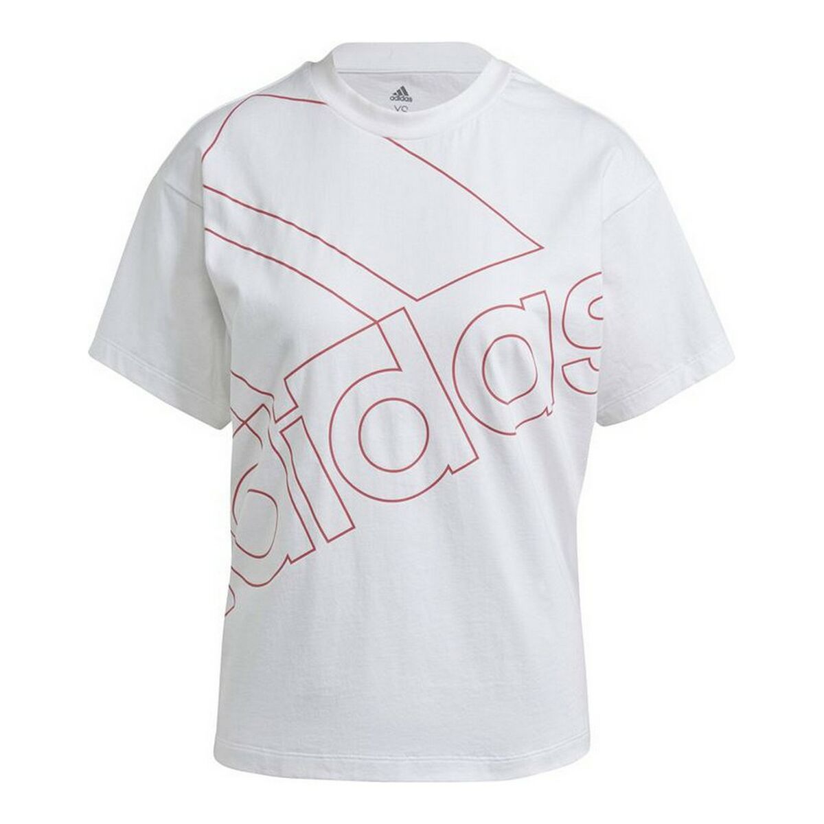 T-shirt med kortärm Dam Adidas Giant Logo Vit - 9