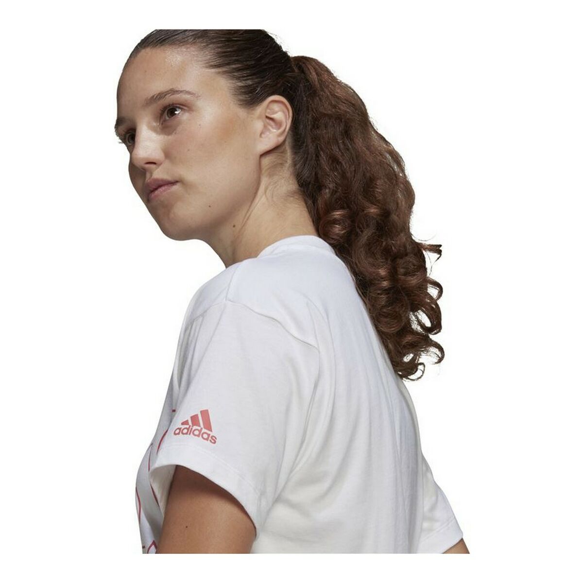 T-shirt med kortärm Dam Adidas Giant Logo Vit - 12