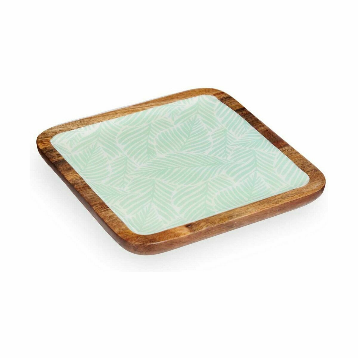 Bordsdekoration Gift Decor Vit Brun Grön Polyester Harts Mangoträ 25 x 25 cm 25,4 x 2,54 x 25,4 cm Löv av en växt (6 antal) - 6