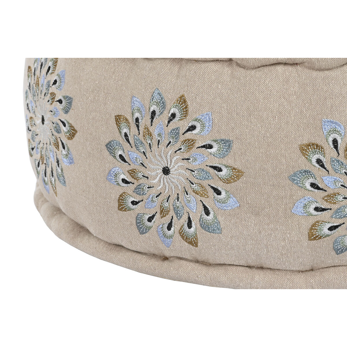 Puff DKD Home Decor Blå Beige - 5
