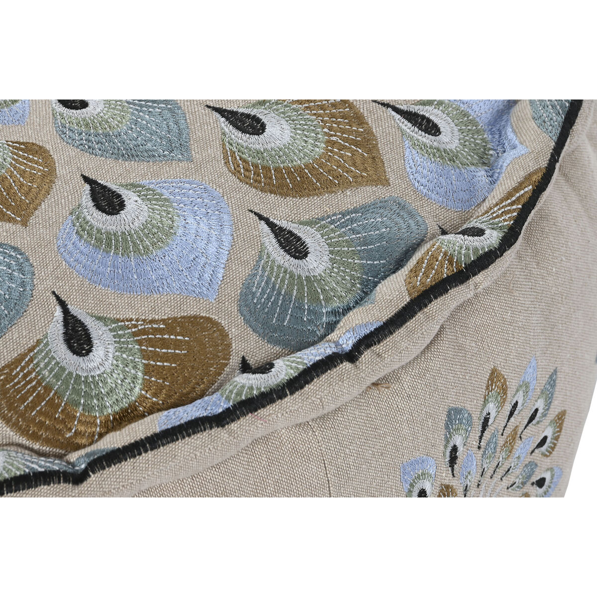 Puff DKD Home Decor Blå Beige - 4