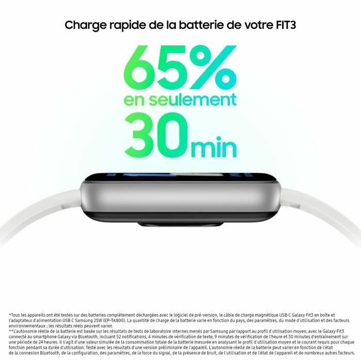 Aktivitetsarmband Samsung Galaxy Fit3 Vit Silvrig 1,6" - 3