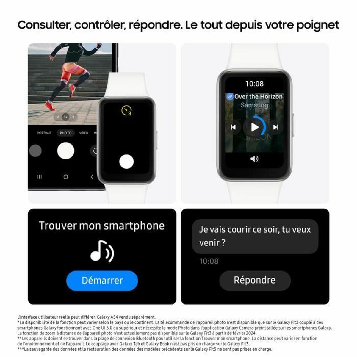 Aktivitetsarmband Samsung Galaxy Fit3 Vit Silvrig 1,6" - 6
