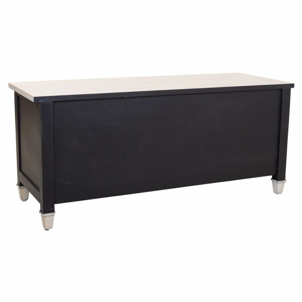 Avlastningsmöbler Alexandra House Living Vit Svart Granträ Trä MDF 40 x 46 x 105 cm - 5