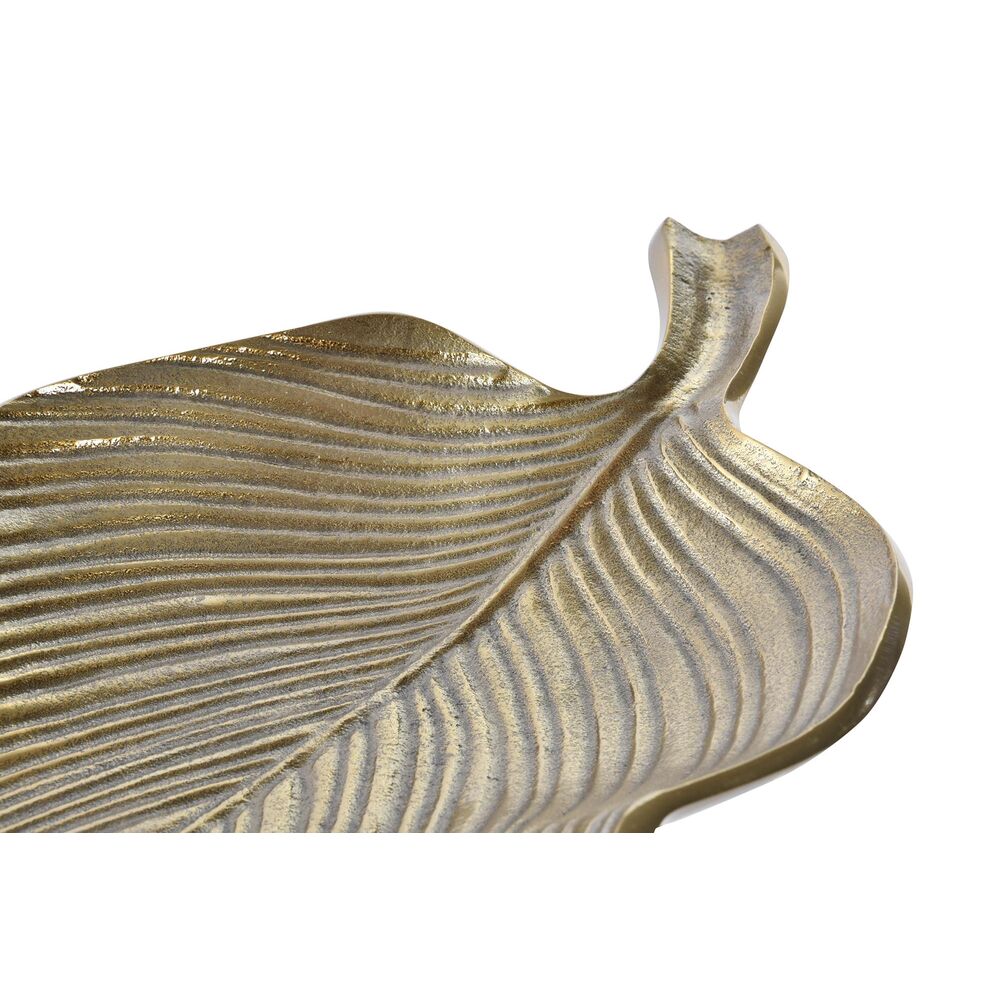 Bordsdekoration DKD Home Decor Gyllene Aluminium Löv av en växt (76 x 25 x 5 cm) - 2