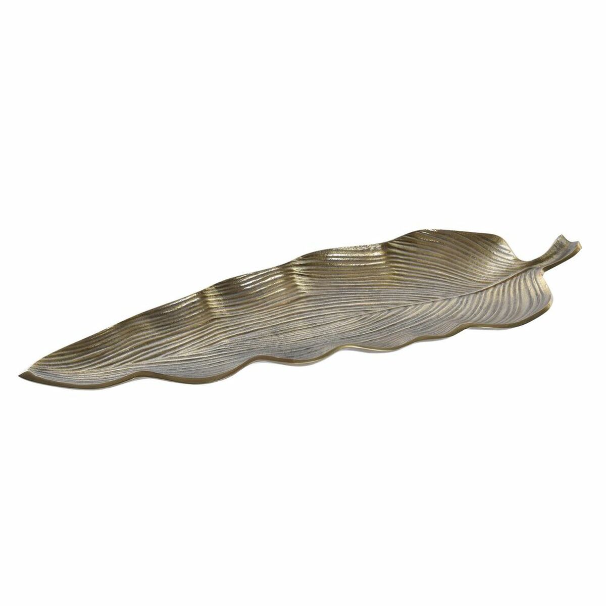 Bordsdekoration DKD Home Decor Gyllene Aluminium Löv av en växt (76 x 25 x 5 cm) - 4