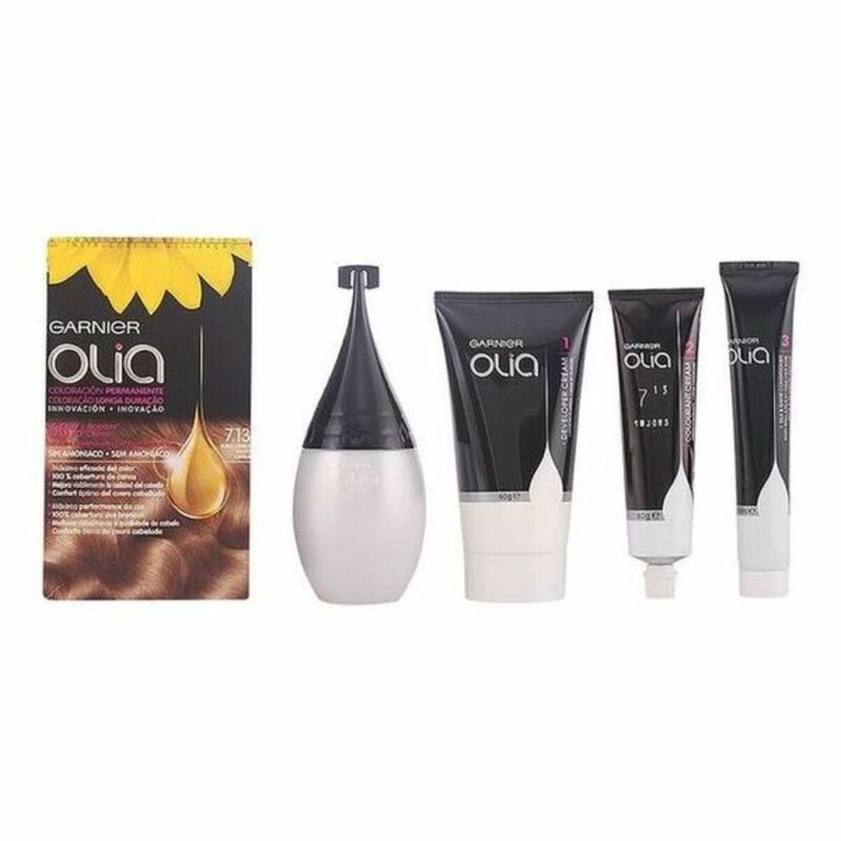 Färg utan ammoniak Garnier Olia Kanelblont Nº 7,13 Rubio Canela Lote (1 antal)