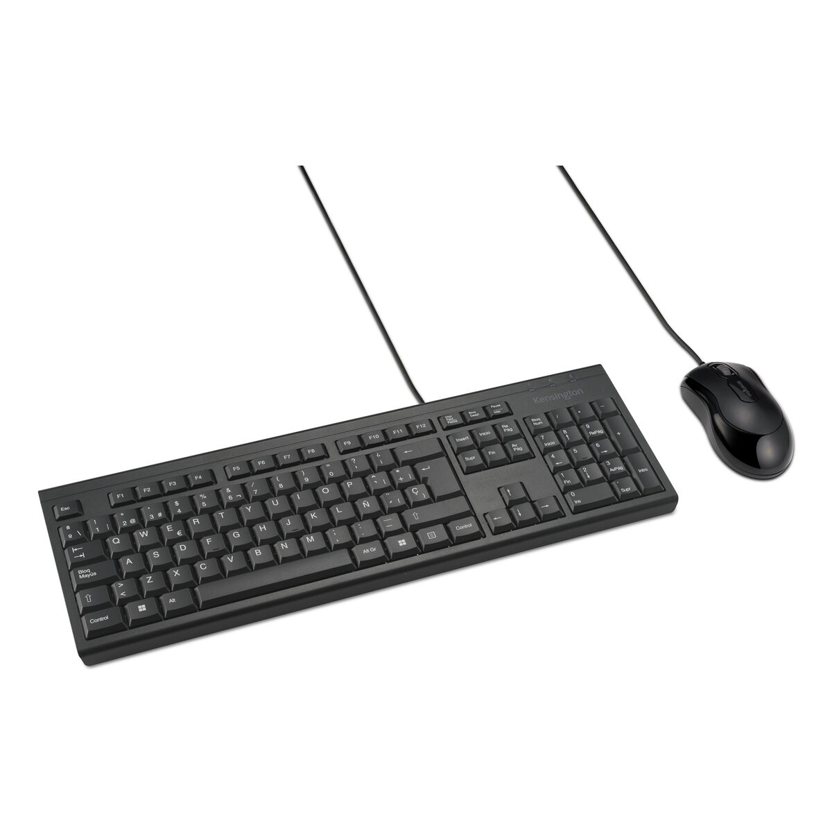 Tangentbord och Mus Kensington KM100 Svart spanska QWERTY